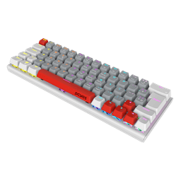 Teclado Mecânico PCYES Kuromori White Ghost Blue Switch LED Rainbow PTKMWG60BL 3