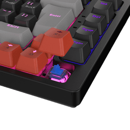 Teclado Mecânico PCYES Kirin Black Vulcan Blue Switch LED Rainbow PTKR75BL 6