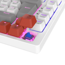 Teclado Mecânico 75% Kirin PCYES White Ghost Blue Switch LED Rainbow PTKRWG75BL 5