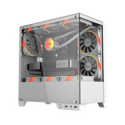 Gabinete Gamer PCYES Forcefield TWR White Ghost Vidro Temperado 1