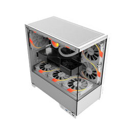 Gabinete Gamer PCYES Forcefield TWR White Ghost Vidro Temperado 3