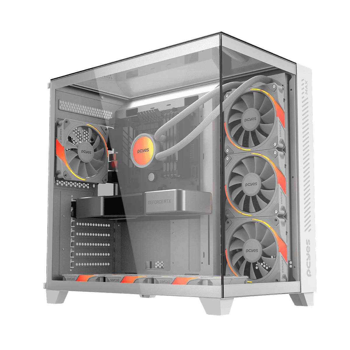 Gabinete Gamer PCYES Forcefield Max White Ghost GFFMAXWG