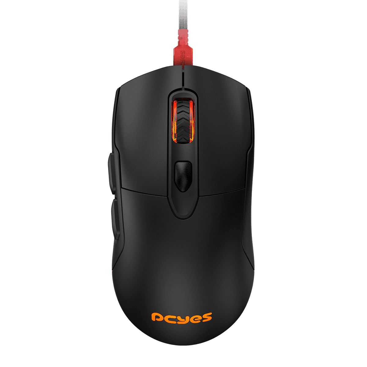 Mouse PCYES Gamer Malus Black Vulcan RGB 12400DPI PMGMBV