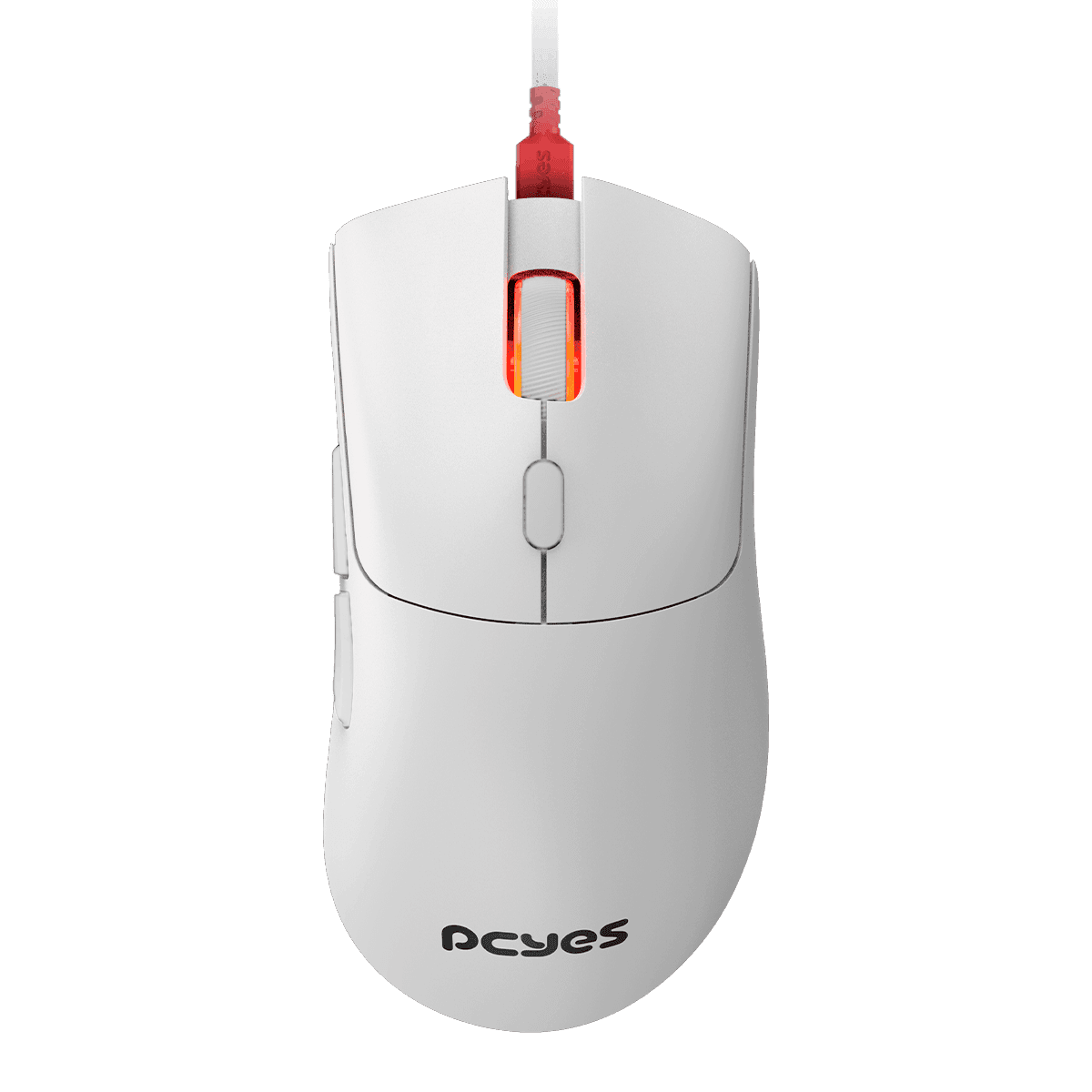 Mouse PCYES Gamer Hydrus White Ghost 12400DPI RGB 6 Botões PMGHWG