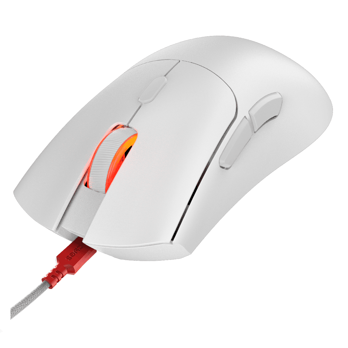 Mouse PCYES Gamer Hydrus White Ghost 12400DPI RGB 6 Botões PMGHWG em destaque