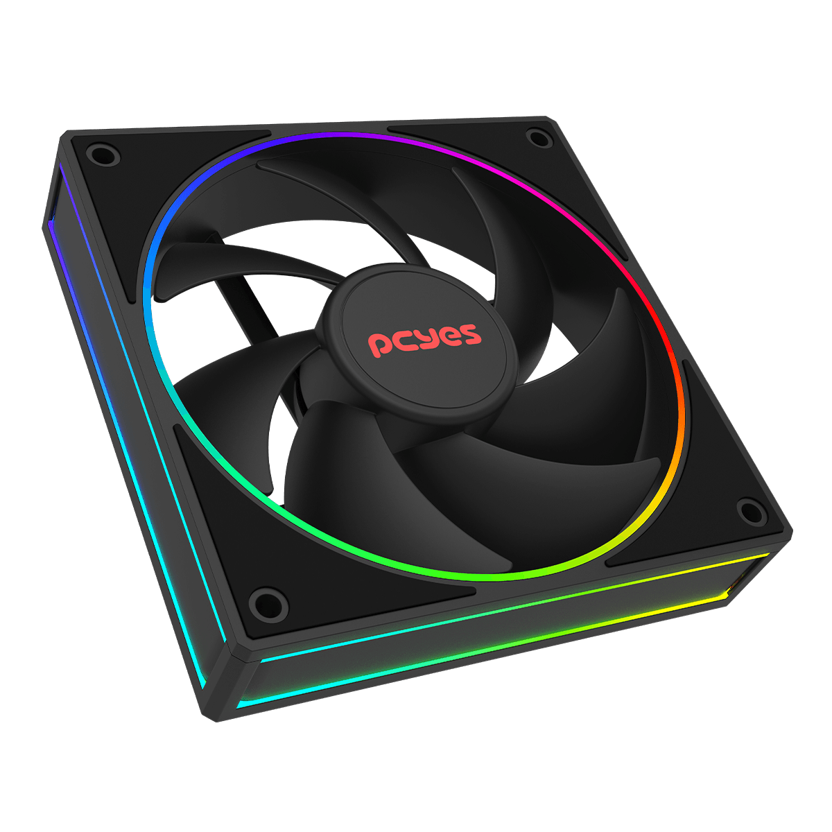 Cooler Fan PCYES Vision Black Vulcan 120mm 2000RPM 78CFM FVBV120 em destaque
