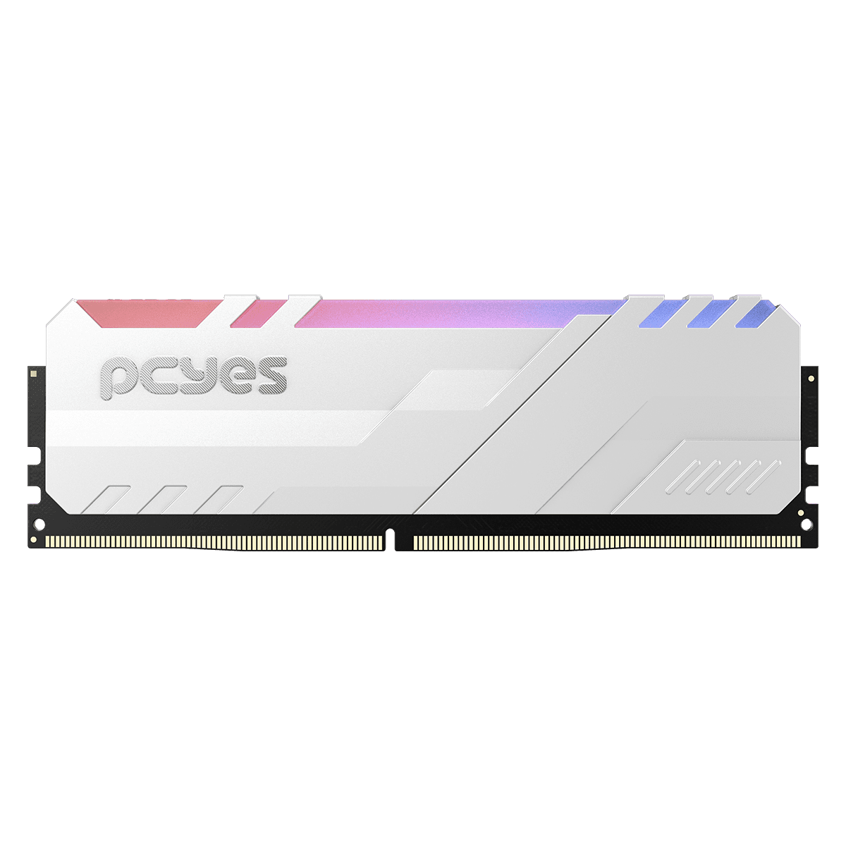 Memória PCYES Gamer UDIMM 8GB DDR4 3200MHz Branca ARGB PM083200D4WR em destaque
