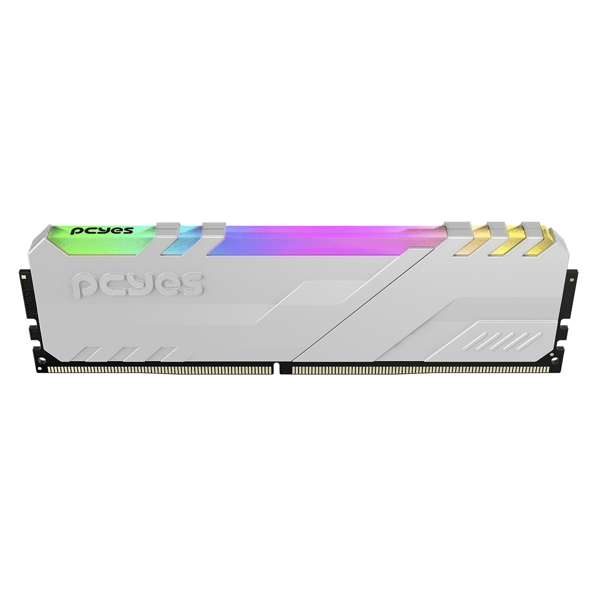 Memória PCYES Gamer 16GB DDR4 3200MHz Branca RGB UDIMM PM163200D4WR