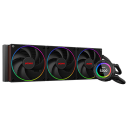 Water Cooler PCYES Vision 360mm Black Vulcan LCD 2,1" VS360BV 1