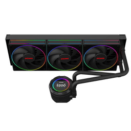 Water Cooler PCYES Vision 360mm Black Vulcan LCD 2,1" VS360BV 3