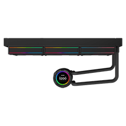 Water Cooler PCYES Vision 360mm Black Vulcan LCD 2,1" VS360BV 5