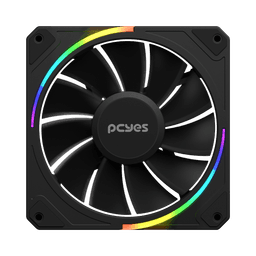 Cooler Fan PCYES Sangue Frio 3 ARGB Black Vulcan Reverse 120mm ARGBRVSF3BR 1