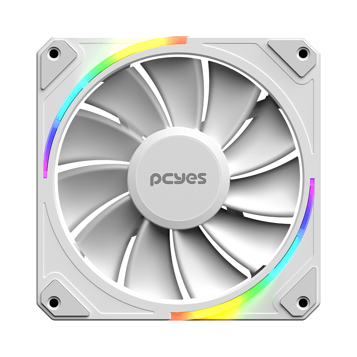 Cooler Fan PCYES Sangue Frio 3 ARGB White Ghost Reverse 120mm PWM 2200RPM 60CFM ARGBSF3WGRVBR