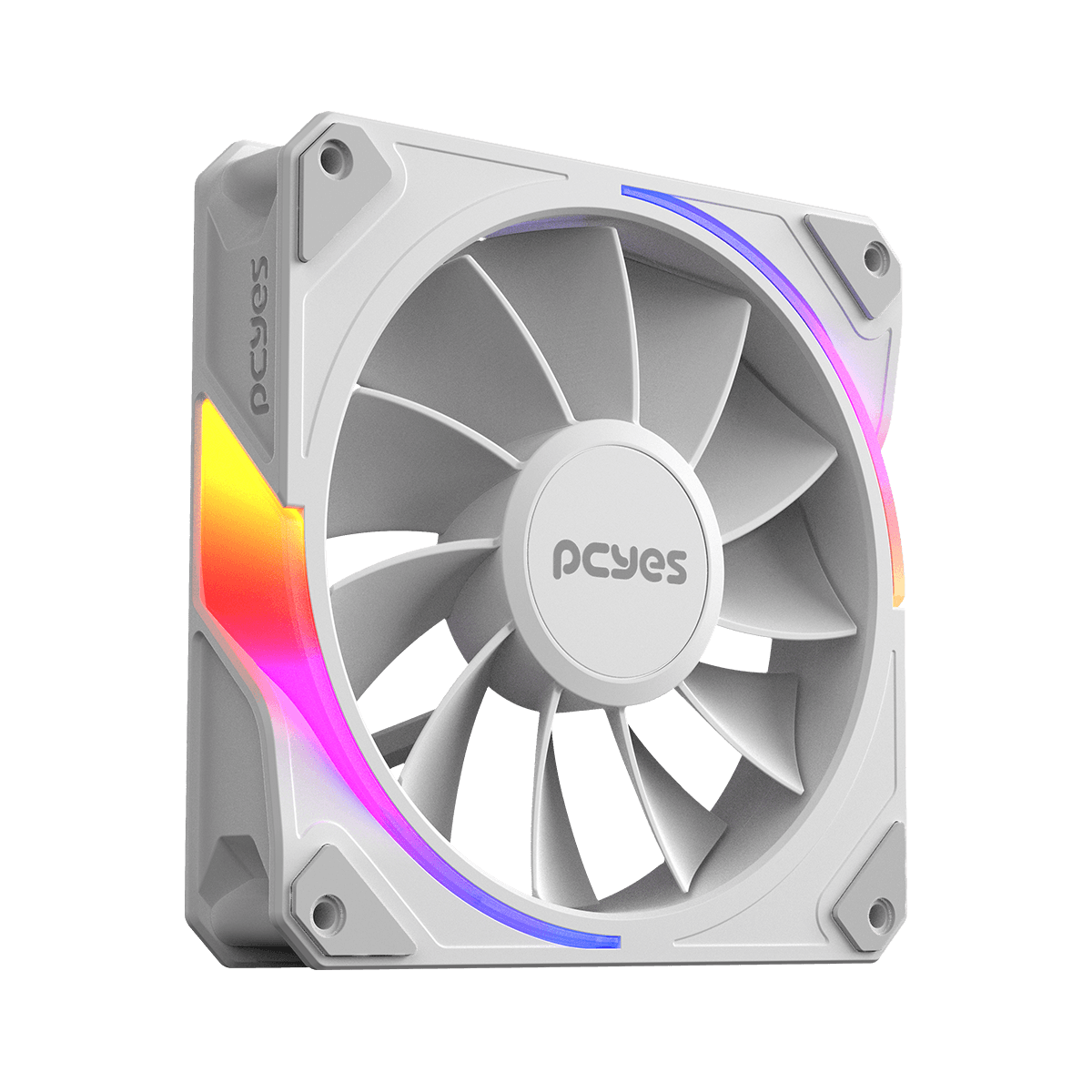 Cooler Fan PCYES Sangue Frio 3 ARGB White Ghost Reverse 120mm PWM 2200RPM 60CFM ARGBSF3WGRVBR em destaque