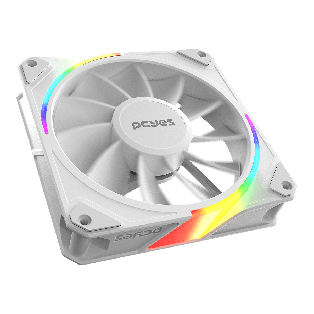 Cooler Fan PCYES Sangue Frio 3 ARGB White Ghost Reverse 120mm PWM 2200RPM 60CFM ARGBSF3WGRVBR detalhe