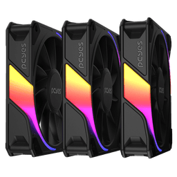 Kit Cooler Fan PCYES Sangue Frio 3 ARGB Black Vulcan Reverse 120mm K3ARGBSF3RVBR 3
