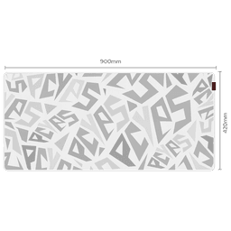 Mouse Pad Gamer Signature PCYES White Ghost Extended 900x420mm Speed PMS90X42WG 5