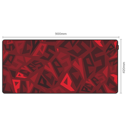 Mouse Pad Gamer Signature PCYES Red Magma Limited Extended 900x420mm Speed PMS90X42RM 5