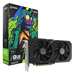 Placa de Vídeo PCYES GPU NVIDIA GeForce RTX 3050 8GB GDDR6 128-bit Edge Black PVRTX30508BLPE 1