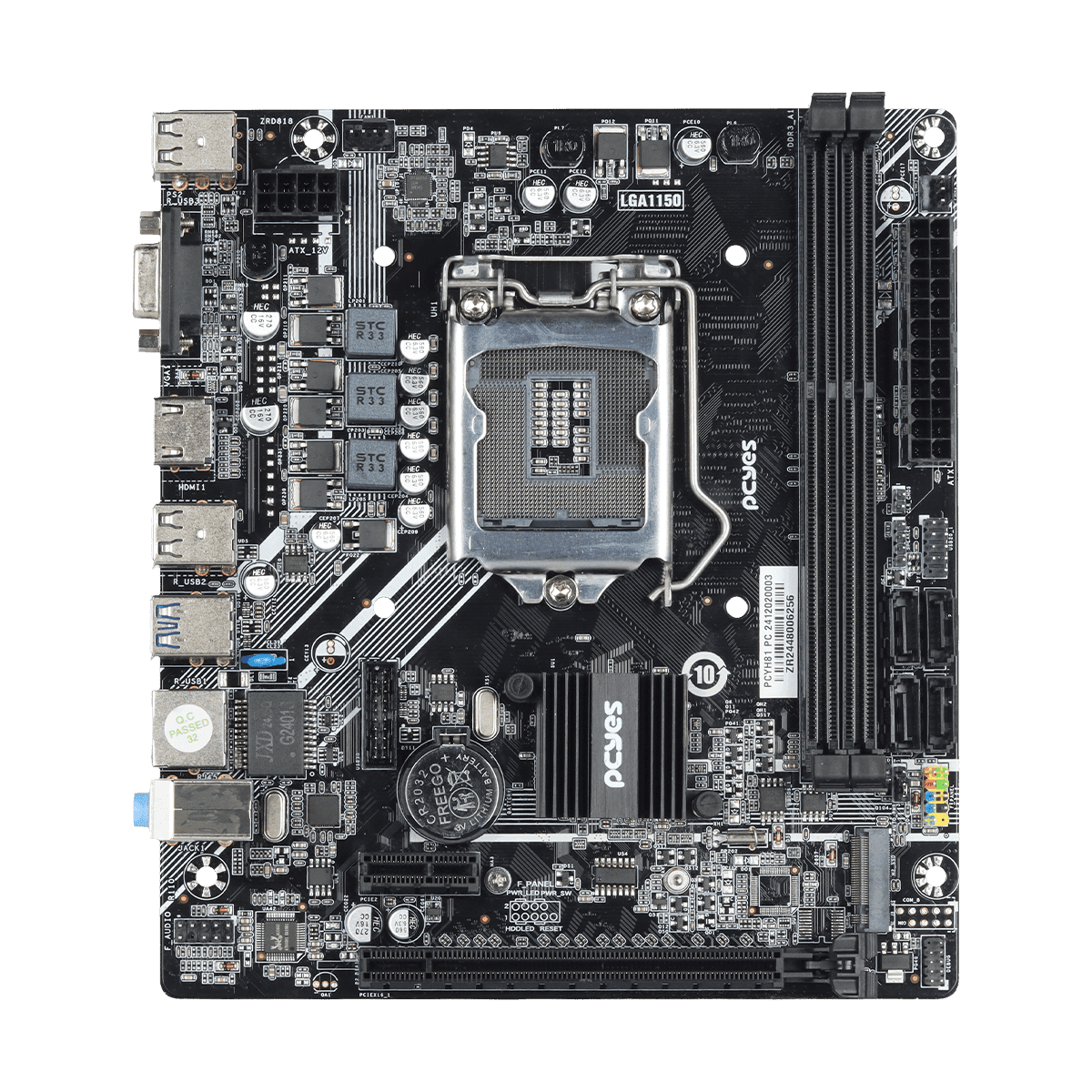 Placa-mãe PCYES H81 LGA1150 DDR3 M.2 NVMe M-ATX PCYH81-4G16 detalhe