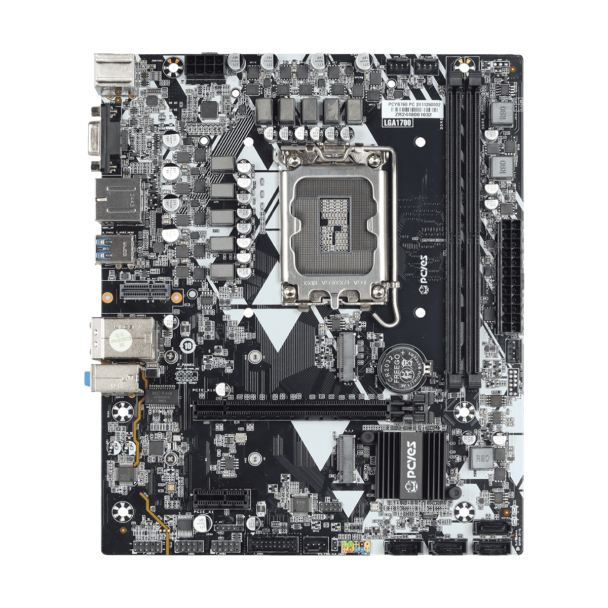 Placa-mãe PCYES B760 DDR5 M.2 NVMe LGA1700 M-ATX PCYB760-14G64 detalhe