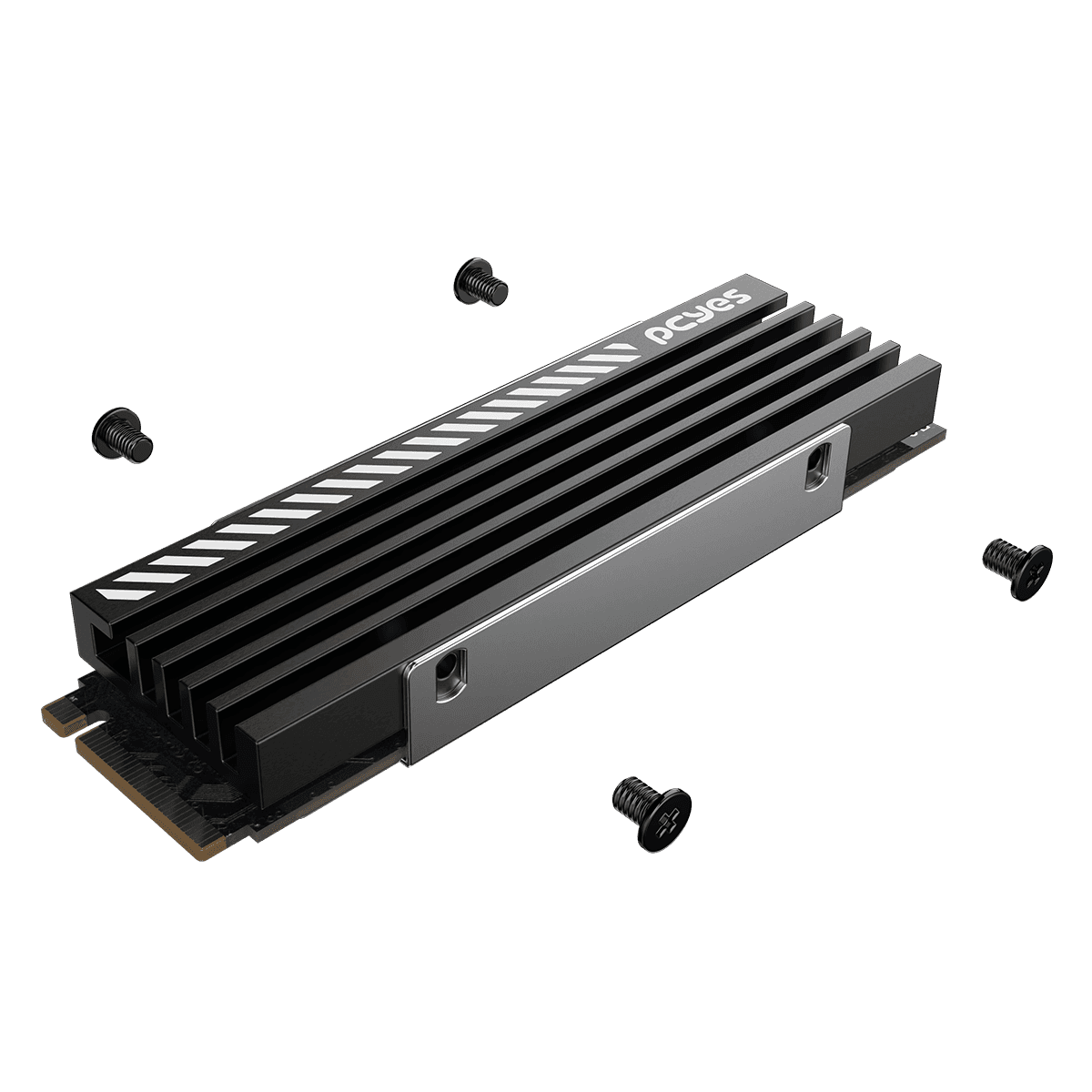 Dissipador Heatsink PCYES SSD M.2 NVMe 2280 Heat Shield PHS2280BK em destaque