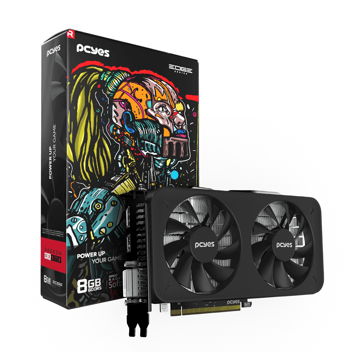 Placa de vídeo AMD RX570 8GB 256bits