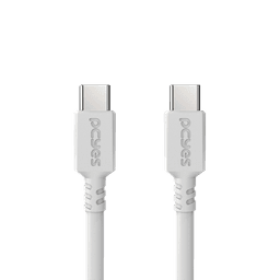 Cabo USB-C 3.1 para USB-C 3.1 PCYES Branco 1 Metro PUCP1B 3