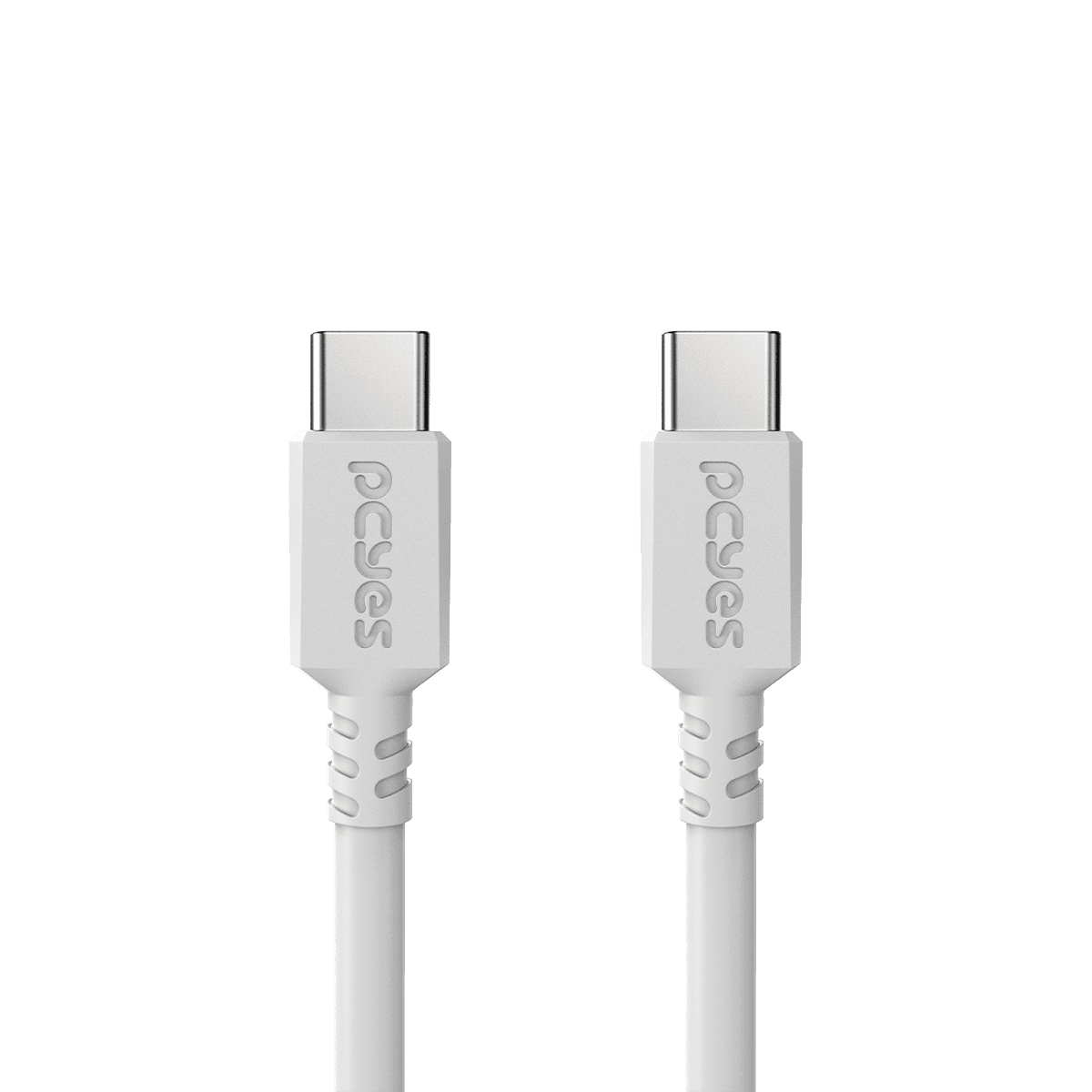Cabo USB-C 3.1 para USB-C 3.1 PCYES Branco 1 Metro PUCP1B detalhe