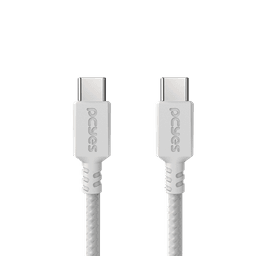 Cabo USB-C 3.1 para USB-C 3.1 PCYES Nylon Branco 3 Metros PUCP3B 3