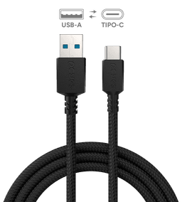 Cabo PCYES USB-A para USB-C 3.0 5Gbps Nylon Preto 3 Metros CBPY003P 2