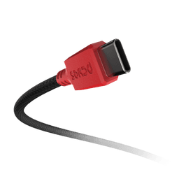 Cabo PCYES USB-A para USB-C 2.0 480Mbps Nylon Vermelho 3 Metros CBPY03V 4