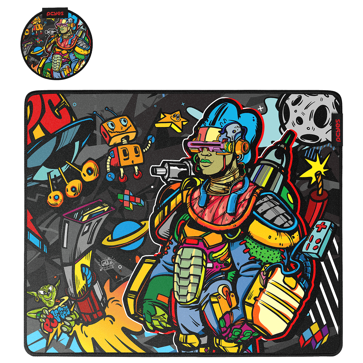 Mouse Pad Apollo PCYES 500x400mm Speed Base Antiderrapante APL50X40