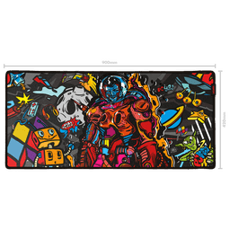 Mouse Pad Dr Kepler Extended PCYES 900x420mm Speed Base Antiderrapante DRK90X42 5