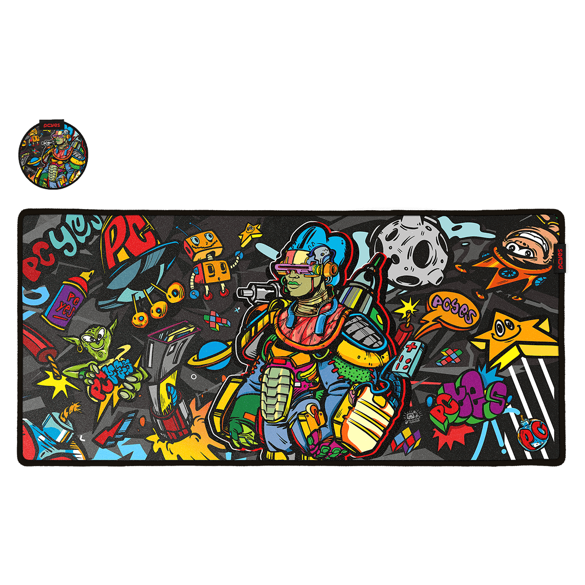 Mouse Pad Apollo Extended PCYES 900x420mm Speed Base Antiderrapante APL90X42