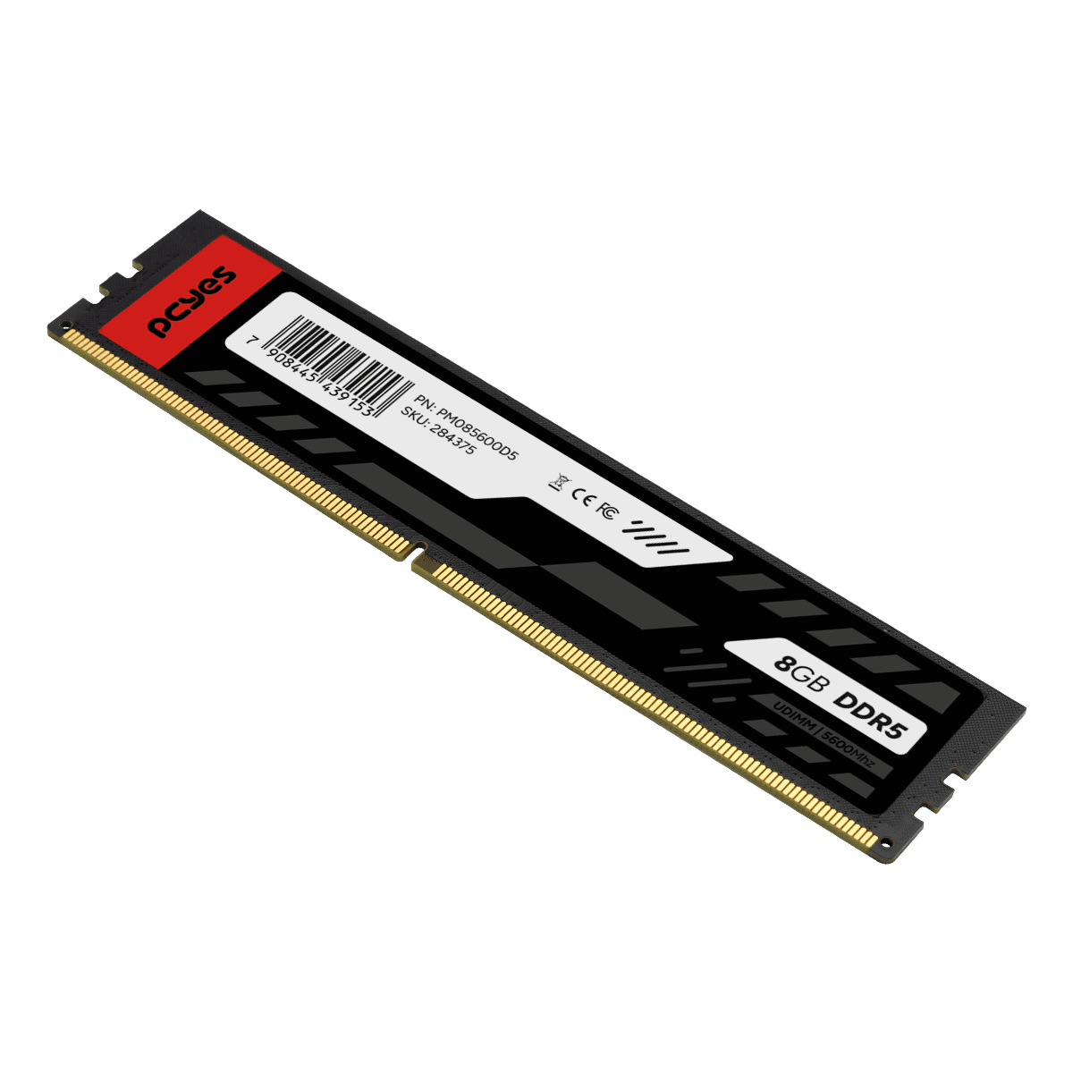 Memória PCYES UDIMM 8GB DDR5 5600MHz Desktop PM085600D5