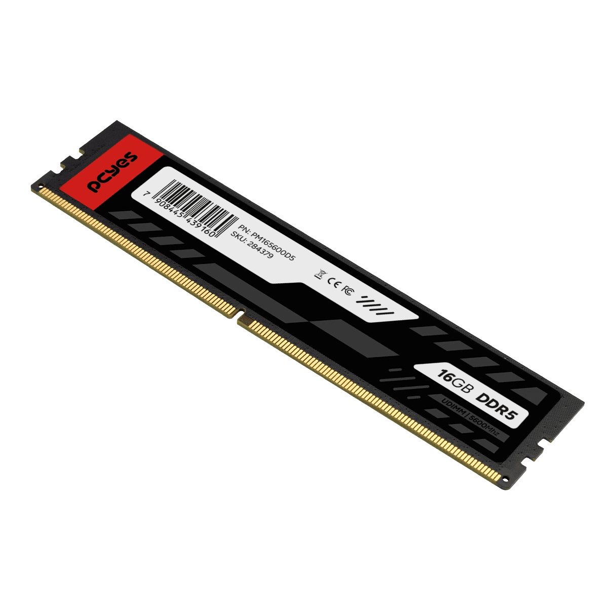 Memória PCYES UDIMM 16GB DDR5 5600MHz Desktop PM165600D5