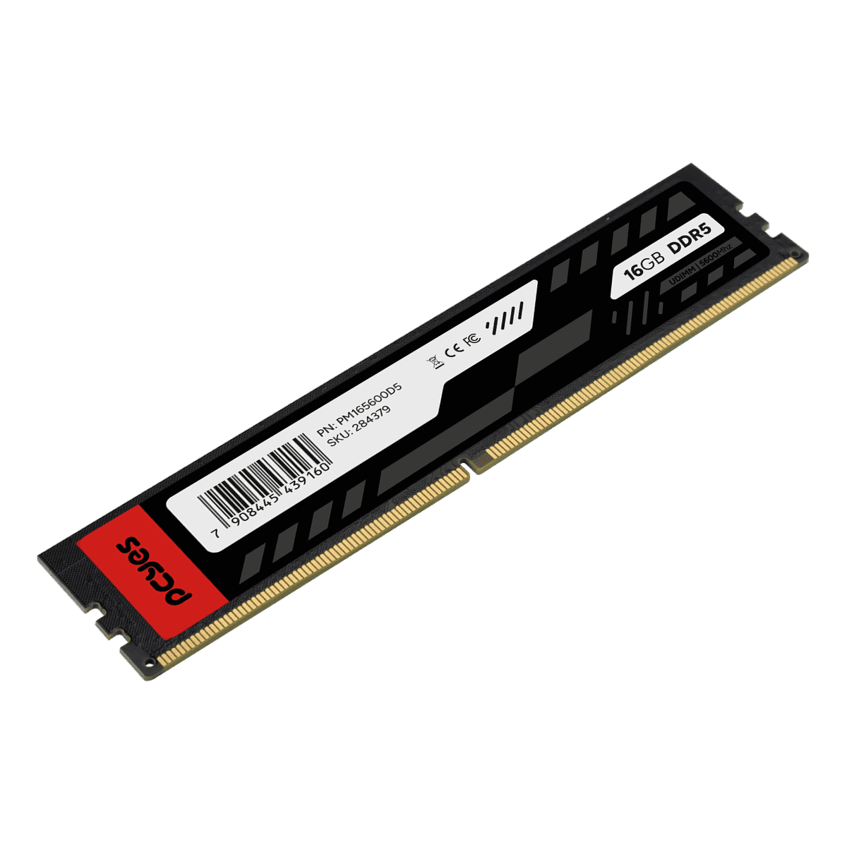 Memória PCYES UDIMM 16GB DDR5 5600MHz Desktop PM165600D5 em destaque