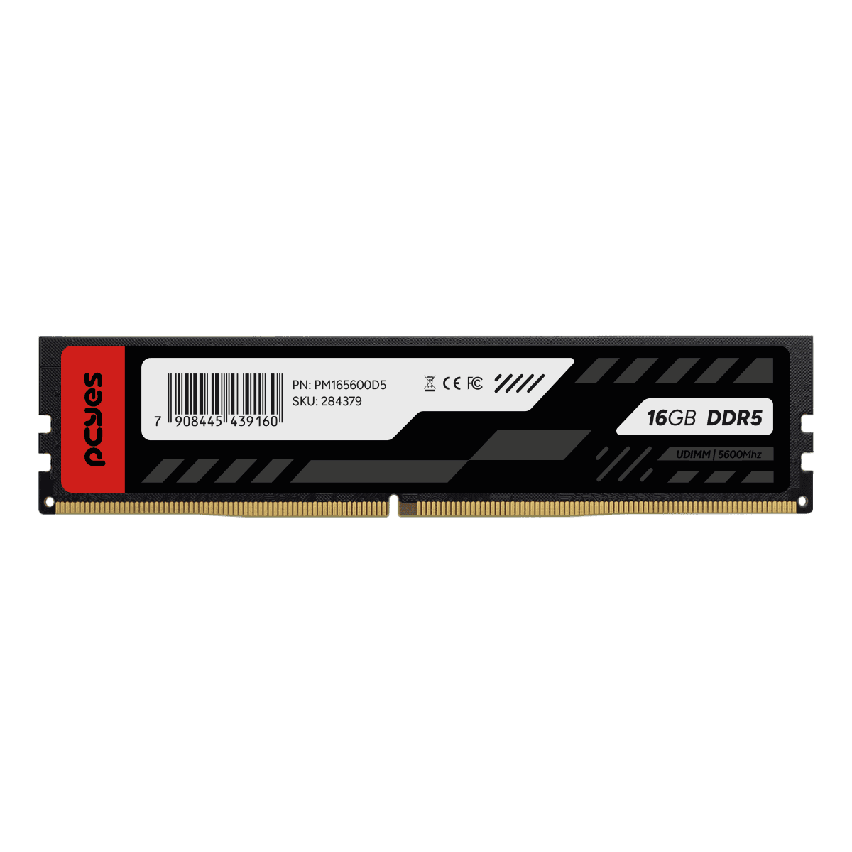 Memória PCYES UDIMM 16GB DDR5 5600MHz Desktop PM165600D5 detalhe