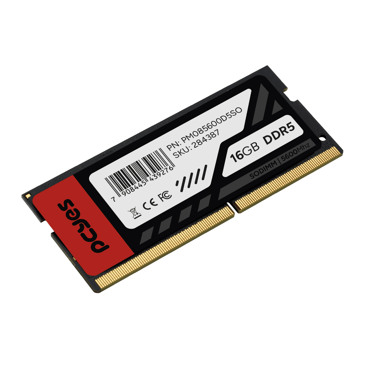 Memória SODIMM 16GB DDR5 5600MHz (PM165600D5SO) em destaque