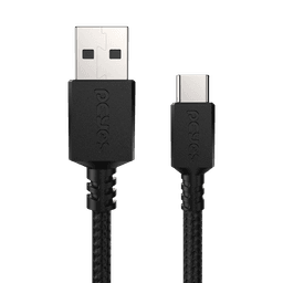 Cabo PCYES USB A para USB Tipo-C 1 Metro Nylon 3A 480Mbps PUACN-01 3