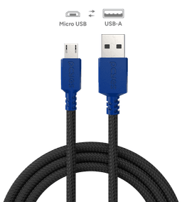 Cabo Micro USB PCYES USB A 2.0 3M Nylon 3A PMUAN-3A 2