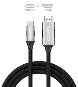 Cabo PCYES USB-C para HDMI 2.1 8K 60Hz 4K 144Hz Nylon 2 Metros PUCH2P 2