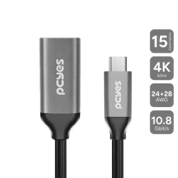 Cabo HDMI PCYES 2.1 8K 60Hz Conector 90° Horizontal 3 Metros PH21-3H-A 1
