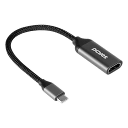 Cabo PCYES USB-C para HDMI 2.0 4K 60Hz Nylon Preto 15cm PUCF-15P 4