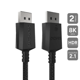 Cabo PCYES DisplayPort 2.1 Nylon 8K 60Hz 2m PDPN2-2 1
