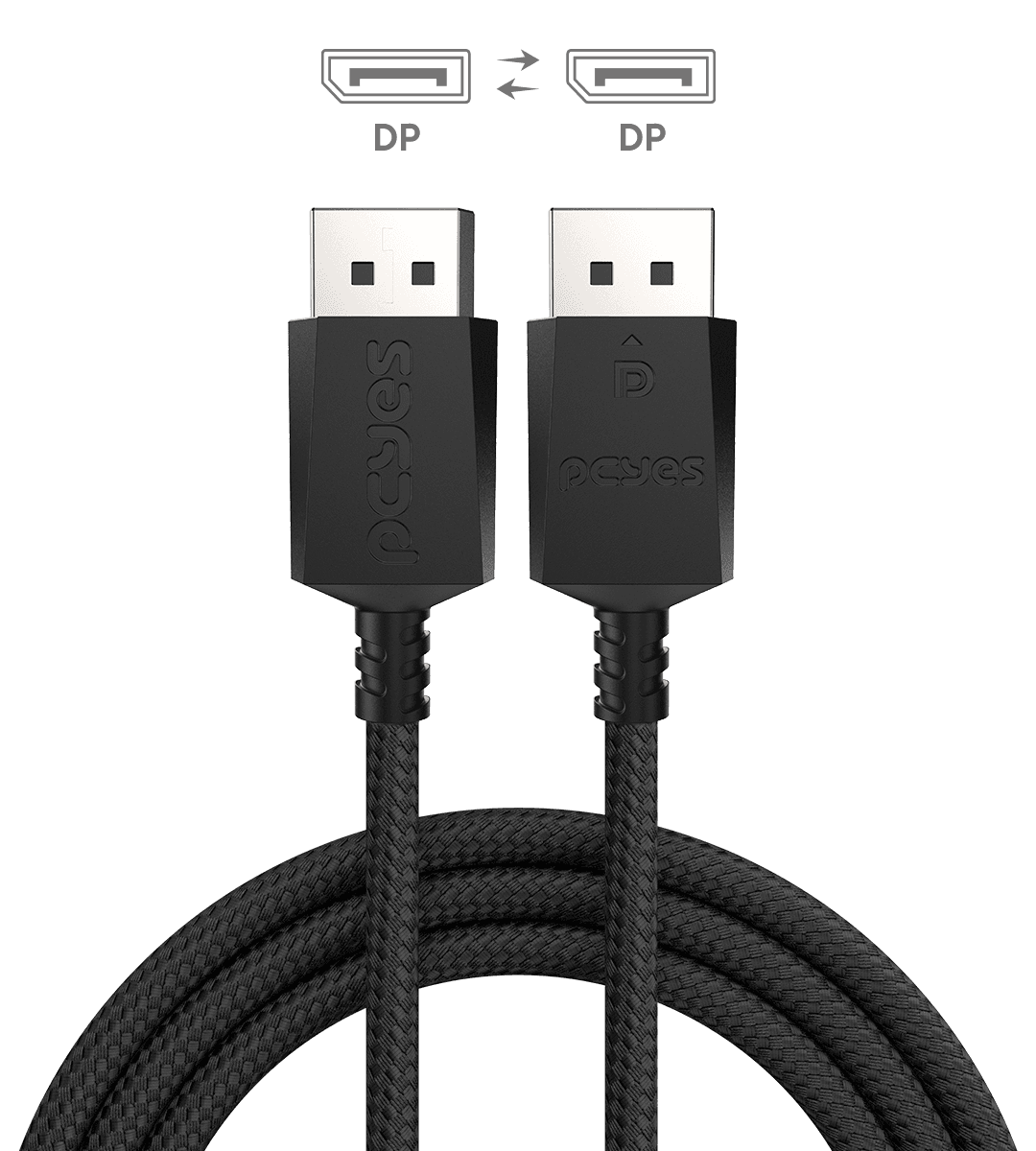 Cabo PCYES DisplayPort 2.1 Nylon 8K 60Hz 2m PDPN2-2 em destaque