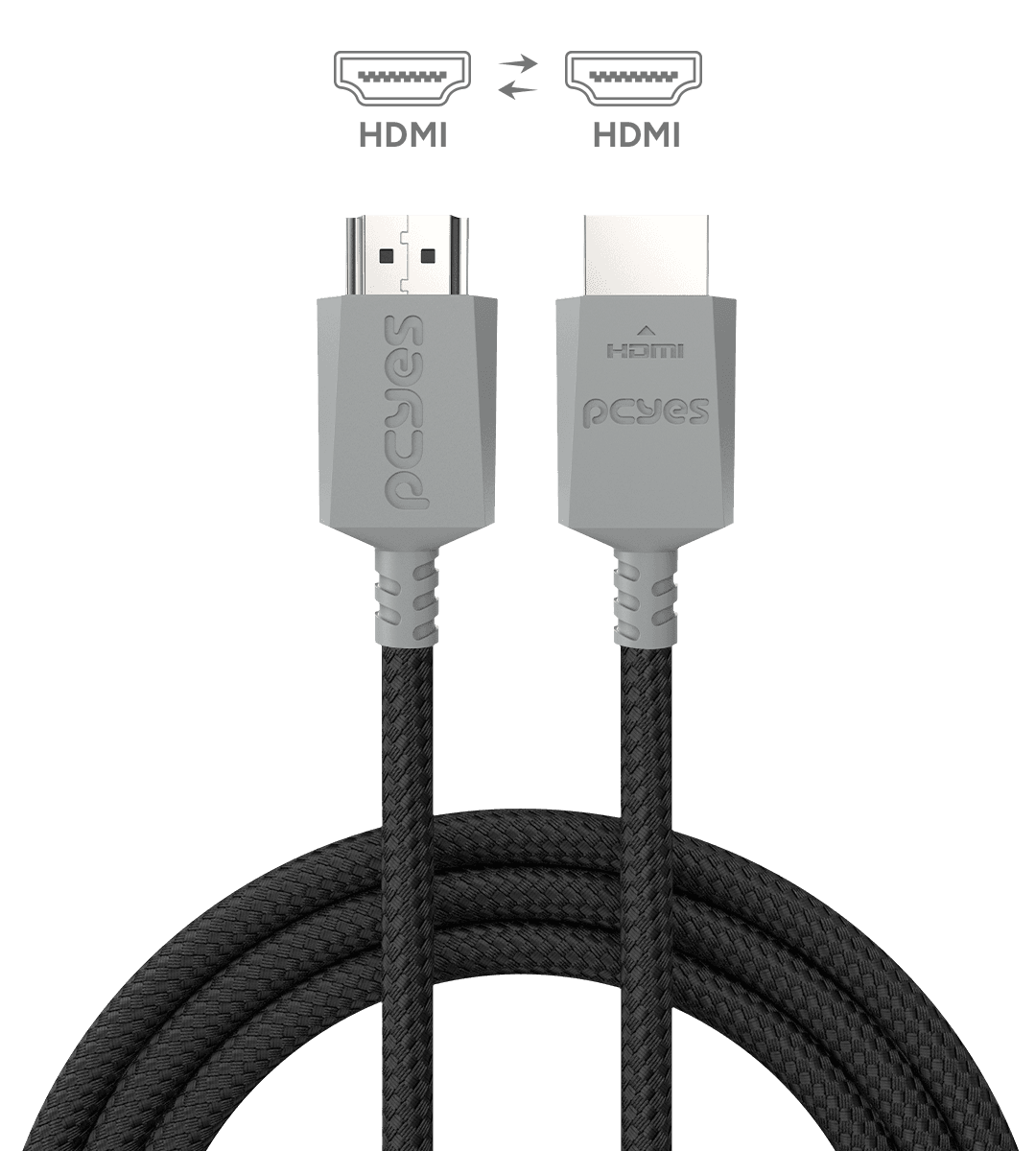 Cabo HDMI PCYES 2.1 Ultra Nylon 8K 60Hz 4K 144Hz 1m PHU21P em destaque