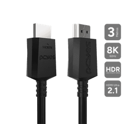 Cabo HDMI PCYES 2.1 Ultra 8K 60Hz 4K 144Hz 3m PHU21-3 1