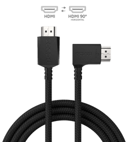 Cabo HDMI PCYES 2.1 90° Horizontal 8K 60Hz Nylon Preto 3 Metros PHM21-3HNP 2